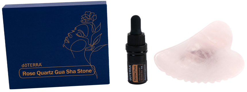 yarrow pom with gua sha stone